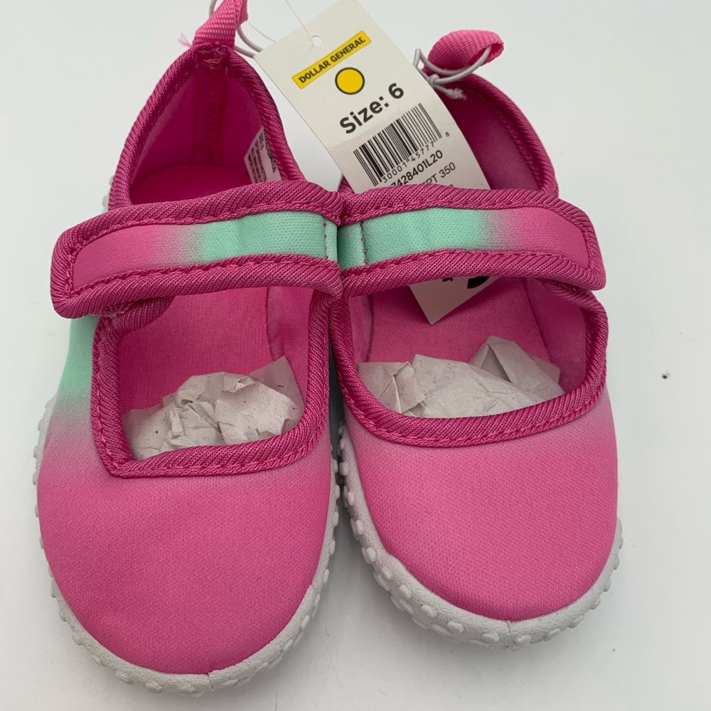 Pink and Green Kids Water Shoes
